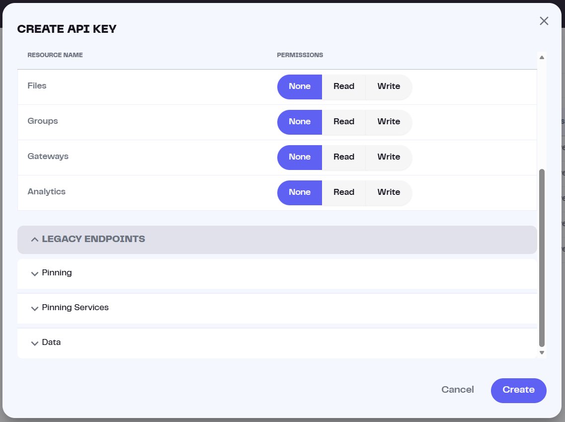 Scrolled down to the Legacy Endpoints section