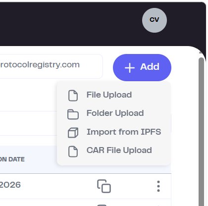 Add menu with File Upload option