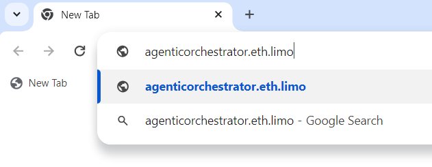 Typing an ENS name with .eth.limo in the address bar